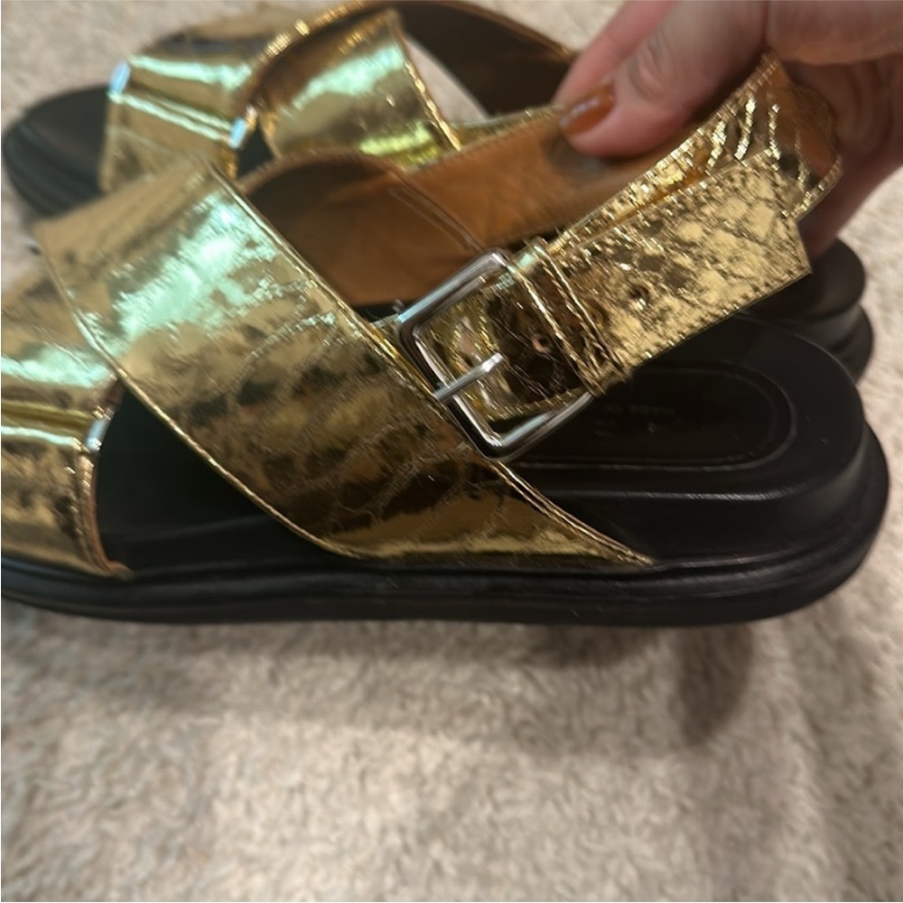 Marni Gold Sandals - Picture 2 of 4